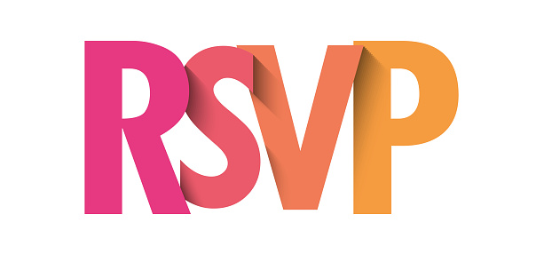 RSVP colorful vector typography banner
