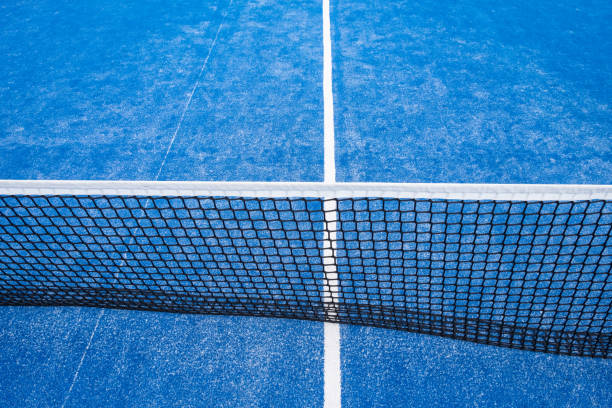 istock netting for a blue artificial grass paddle tennis court 1391353622