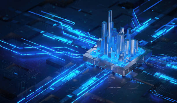 istock 3D rendering of cyberpunk AI. Circuit board. Technology background. Central Computer Processors CPU and GPU concept. Motherboard digital chip. Tech science background. 1391357044