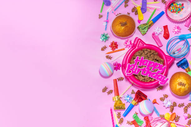 istock Pet cat happy birthday background 1391357070