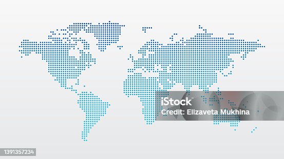 istock Vector world map infographic symbol. Blue circle gradient icon. International global illustration sign. Design element for business, web, presentation, data report, media, news, blog 1391357234