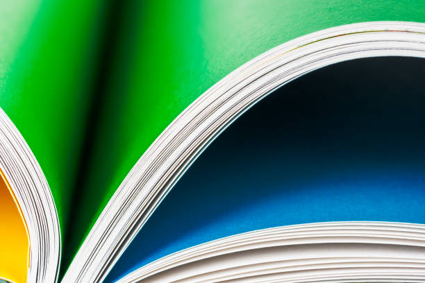 istock Colored blank pages of open book curves 1391358824