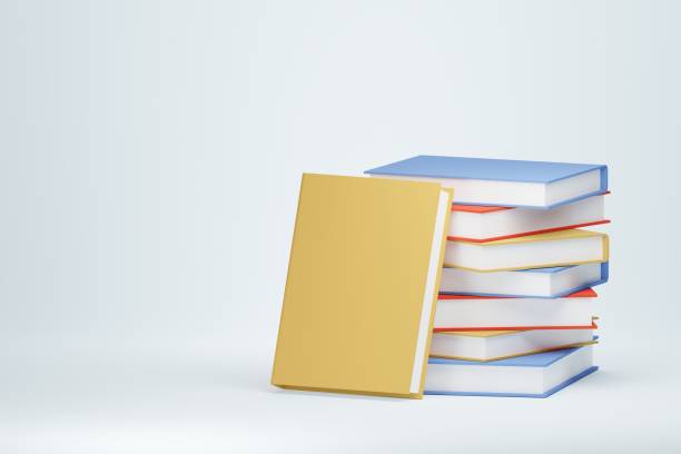 istock Books stack of book covers colorful textbook. Education back to school concept. 3D illustration rendering. 1391362251