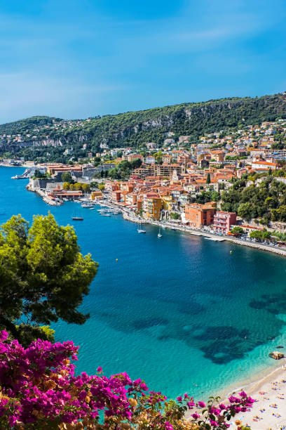 wioska villefranche-sur-mer we francji - villefranche sur mer zdjęcia i obrazy z banku zdjęć