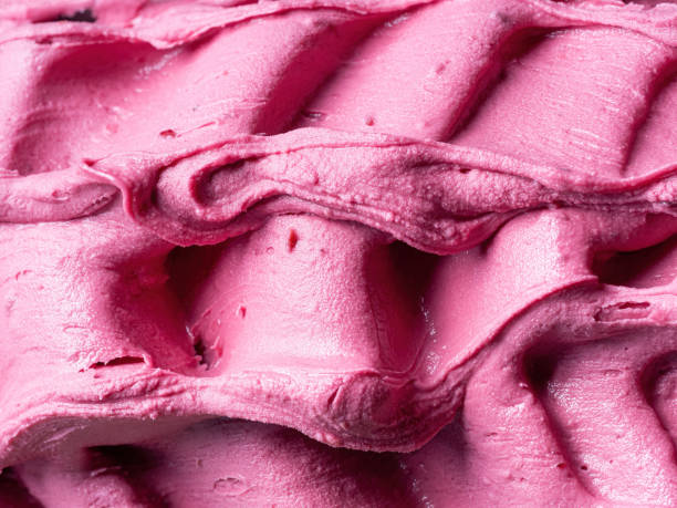 istock Frozen Pomegranate flavour gelato - full frame detail. Close up. 1391375292