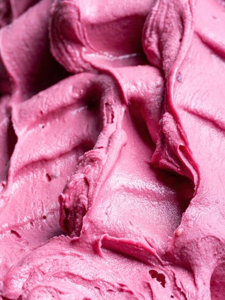 istock Frozen Pomegranate flavour gelato - full frame detail. Close up. 1391375315