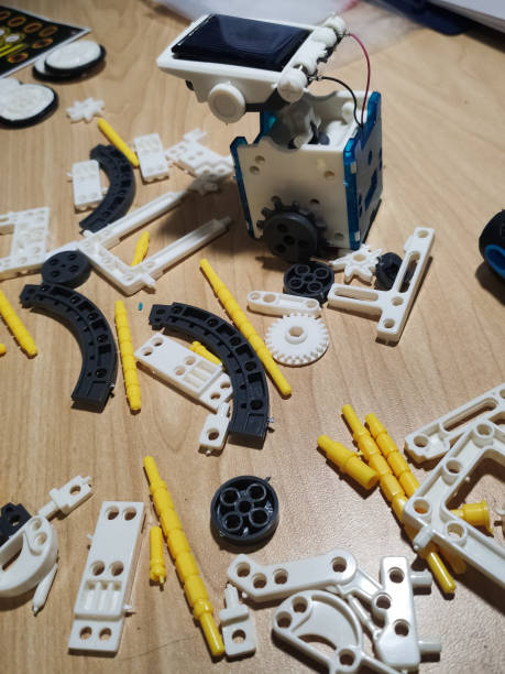 istock electronic designer for children to build a robot on the table 1391375996