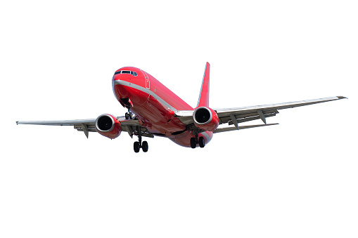 Plane is isolated on a clean white background.