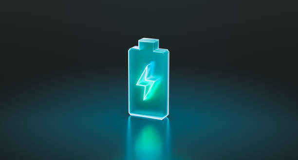 istock Glowing power neon light futuristic energy storage, high capacity rechargeable lithium ion battery, 3D rendering of future electric vehicle clean energy technology concept 1391380458
