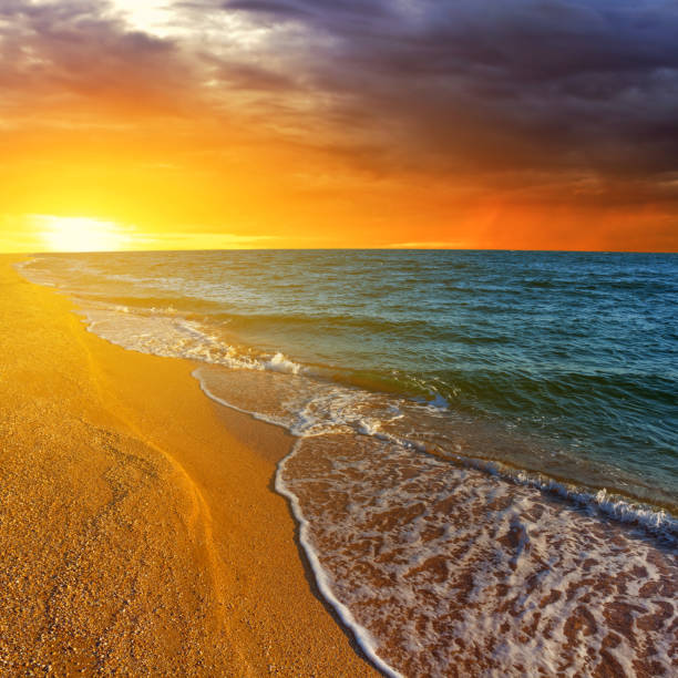 istock sea beach at the sunset 1391382655