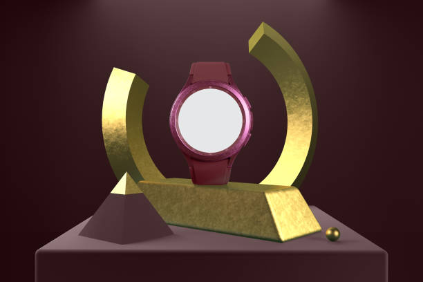 istock Golden Round Smart Watch 1391392514