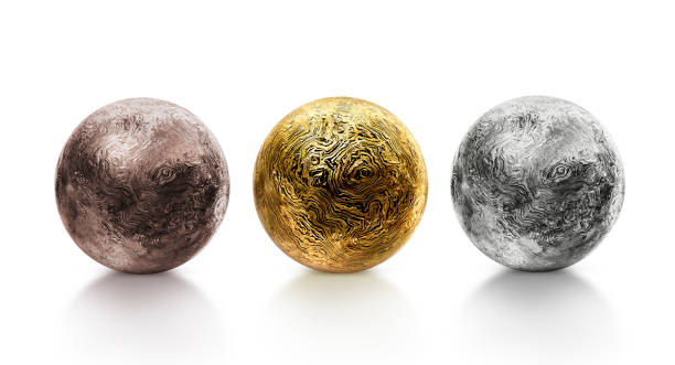 istock isolated steel metal ball on white background. 3d render 1391395436