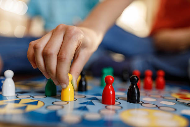 istock Close up of playing ludo game. 1391397458