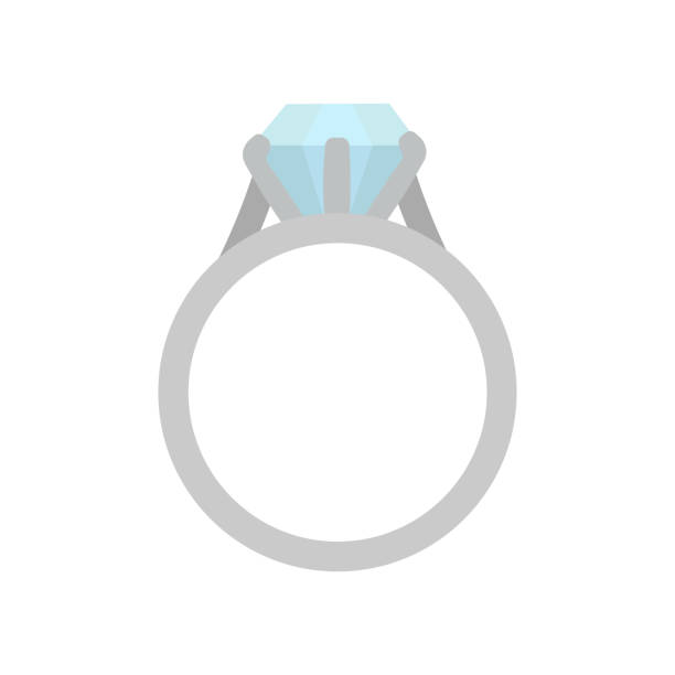 Illustration of a ring with diamond Illustration of a ring with diamond diamond ring clipart stock illustrations
