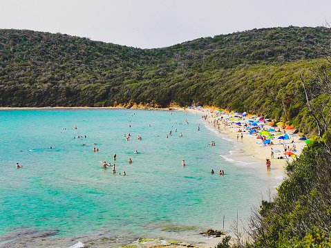 Photo of the most famous beach in Toscana, Cala Violina- view from above