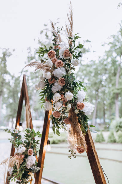 istock Wedding ceremony decoration outdoors 1391399880