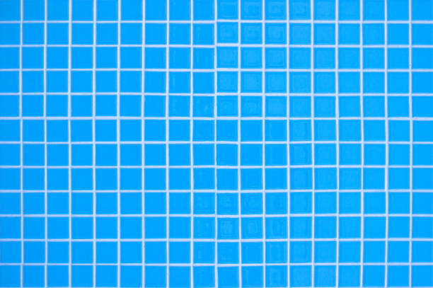 istock Blue pastel ceramic wall and floor tiles mosaic abstract background. Design geometric wallpaper texture decoration bedroom. Simple seamless pattern clean for backdrop advertising banner poster or web. 1391404180
