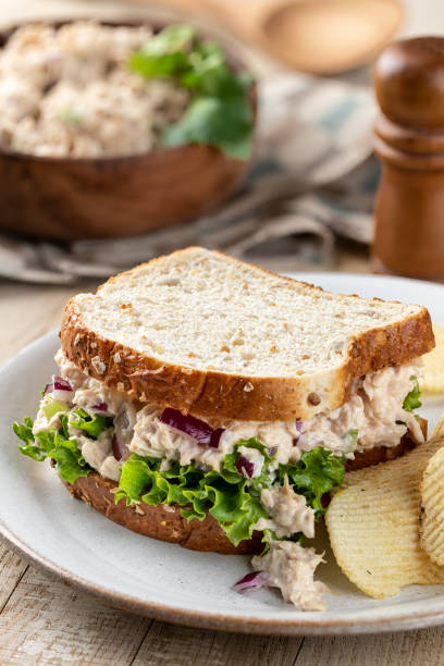 istock Tuna salad sandwich on whole grain bread 1391408709