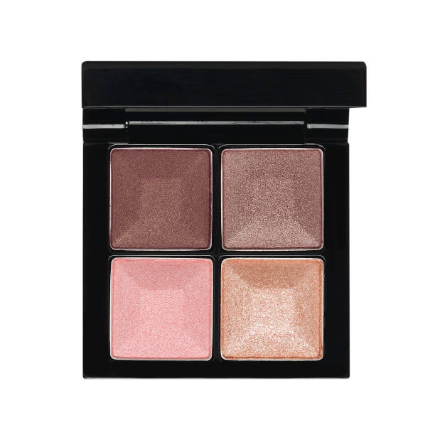 istock Multi colored eye shadows in black square casket isolated on white 1391408873