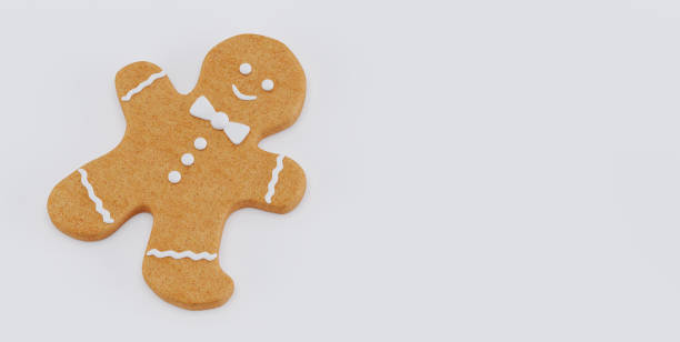 istock ginger coockies on white background, Christmas gingerbread coockies. 1391410013