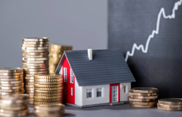steigende preise für immobilien - interest rate fotografías e imágenes de stock