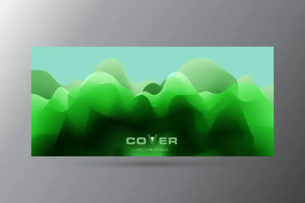 Vector illustration of Abstract green background. Template for design.