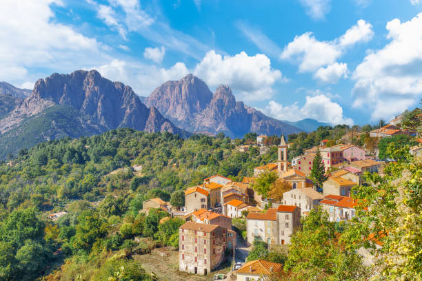 istock Landscape with Evisa, Corsica 1391429121