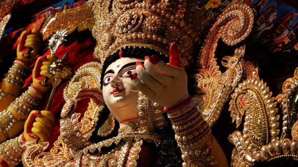 Sculpture Of Goddess Durga Stock Photo - Download Image Now - Durga,  Navratri, Celebration - iStock
