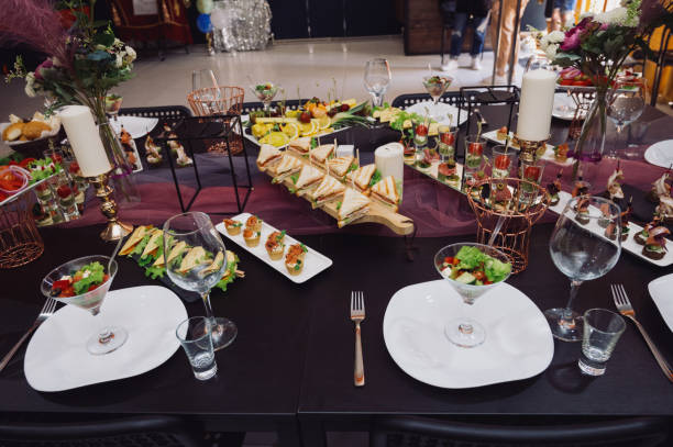 istock Delicacies and snacks at the buffet or banquet. Catering. 1391436604