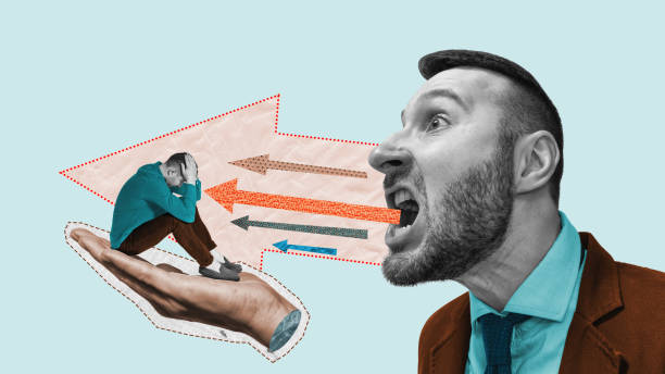 istock Aggressive pressure or intimidation. Art collage. 1391439504
