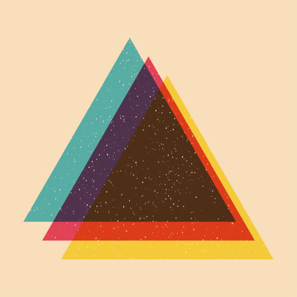 Geometric object with retro print effect. Vector. Geometric object with retro print effect. Vector. Graphic element for fabric, textile, clothing, wrapping paper, wallpaper, poster. Graphic element. Perfect For your own decoration or design riso print stock illustrations