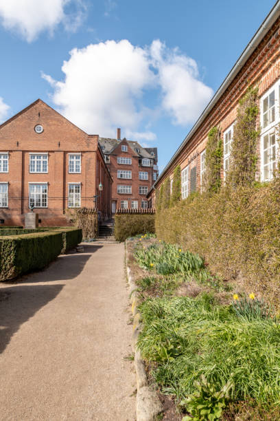 istock Footpath in Latinerhaven public park in Viborg 1391443276