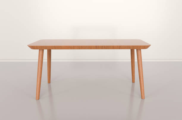 istock 3D rendering room and wooden table 1391448304