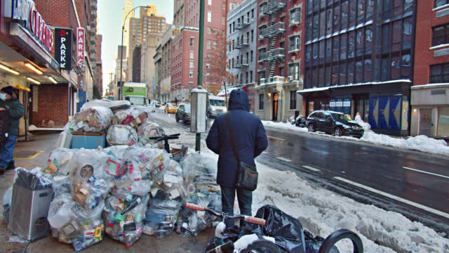 Trash piles up on New York city streets