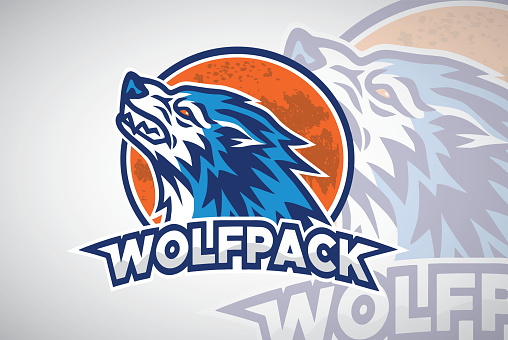Wolf Logo Sports Esport Mascot Design Vector Art Illustration Template