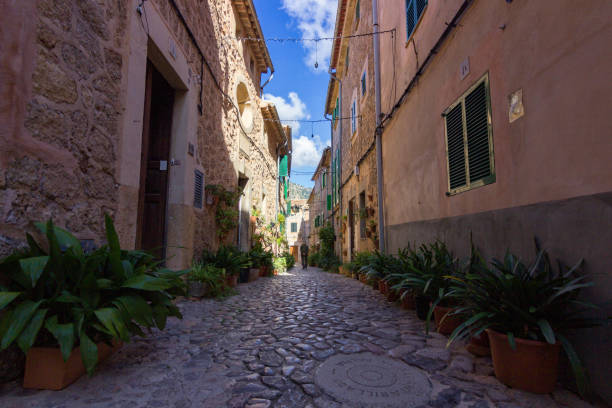 town of valldemosa in mallorca (spain) - valldemossa imagens e fotografias de stock