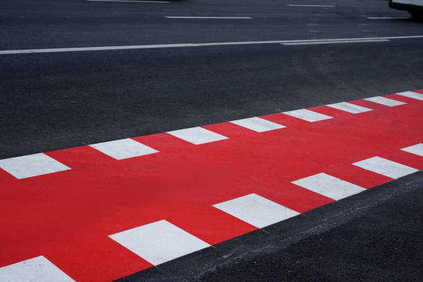 istock The intersection of a bicycle lane with the roadway at an intersection. 1391454313