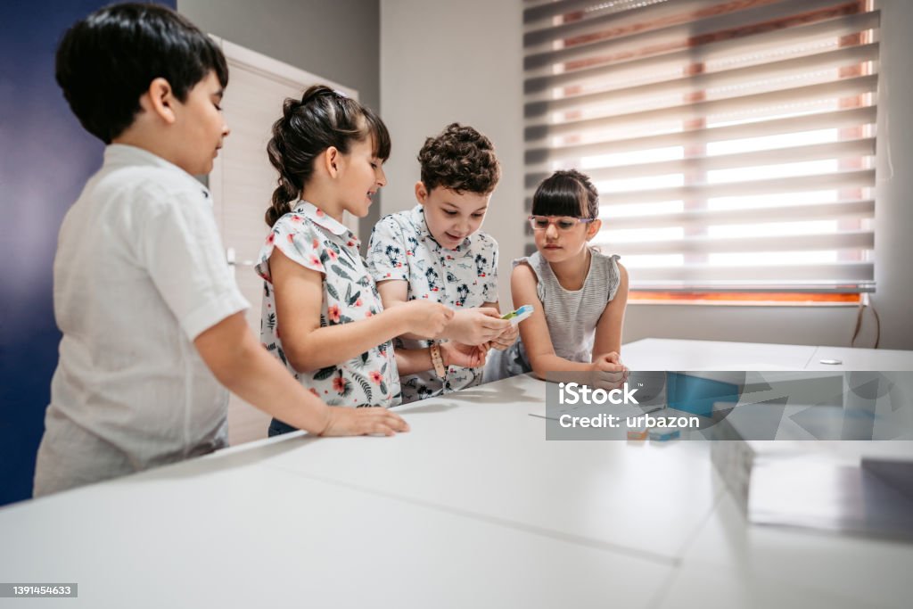 Basic Learning Child Elementary School Children Learning Programing Basics With Coding ...