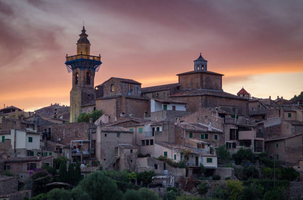 istock Sunset in Valldemosa village in Mallorca (Spain) 1391456738