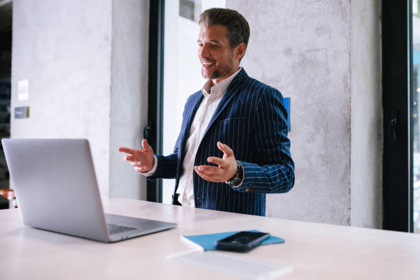 istock Businessman Having A Meeting Via Video Call 1391456782