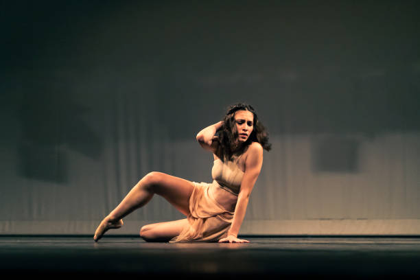 istock Young girl dancing Contemporary Dance on stage 1391456866