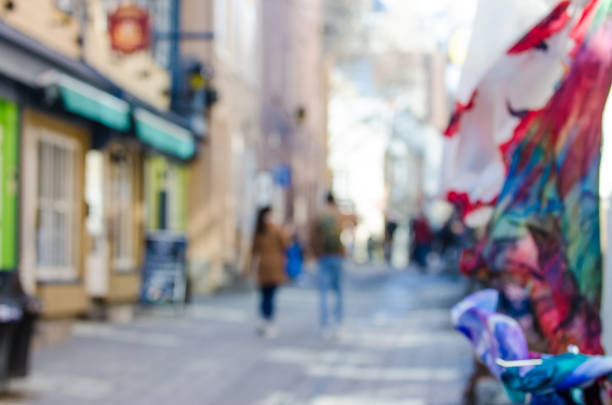istock Defocus people on Petit Champlain street 1391457387