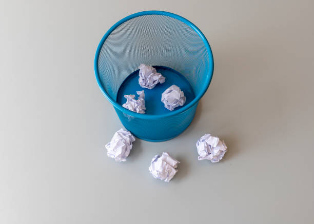 istock Office bin concept for business frustration or stress 1391462363