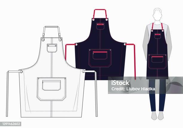 Đồng Phục Thiết Kế Tạp Dề Thời Trang Mẫu Phẳng Mẫu Vector Mẫu ...