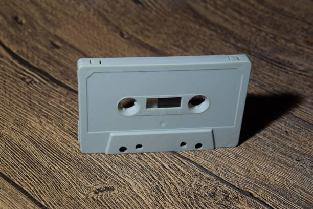 istock Audio cassette. Retro music medium, compact cassette tape recorder. 1391462609