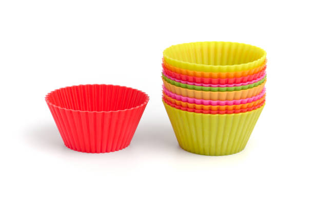 istock Silicone baking molds for cupcakes on white background close up 1391462897