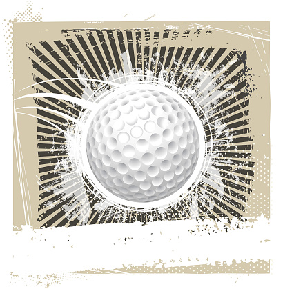 drawing of vector golf ball banner. Created by illustrator CS6. This file of transparent.