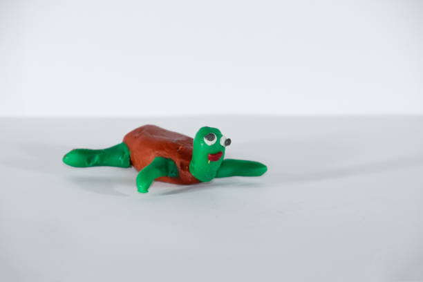 istock Plasticine turtle. Platinum toys on white background 1391472919