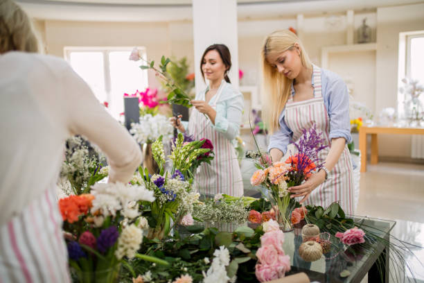 Flower Workshop stock photo