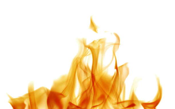 istock orange fire small sparks isolated on white 1391474340